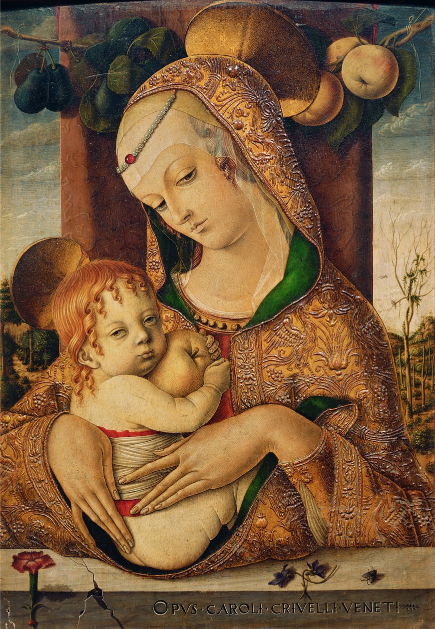 Szűz és gyermek, 1480 körül (tempera a panelen) alkotó: Carlo Crivelli