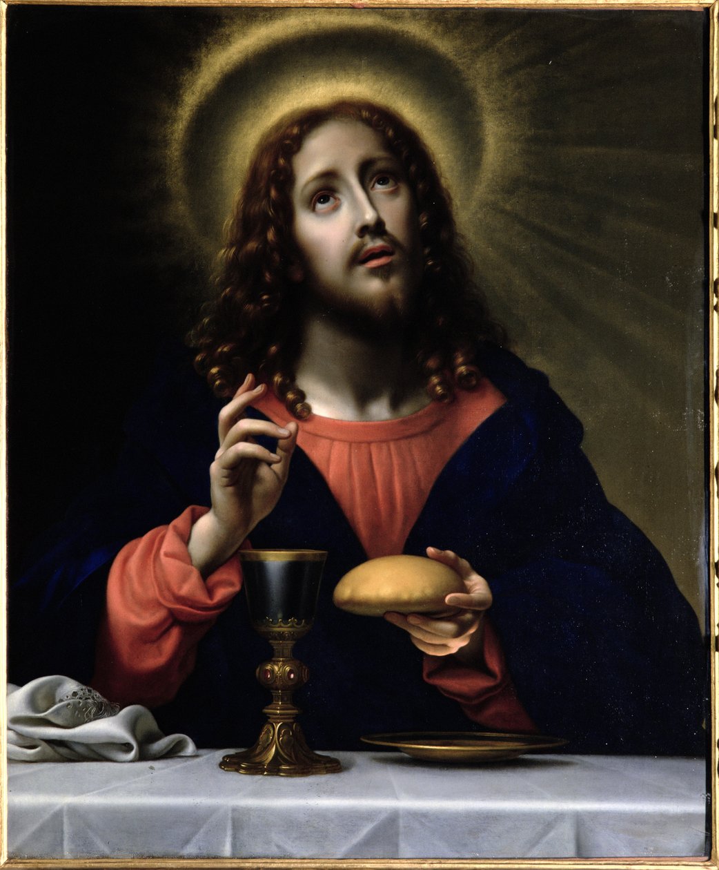 Krisztus megáldja a Szentségeket alkotó: Carlo Dolci