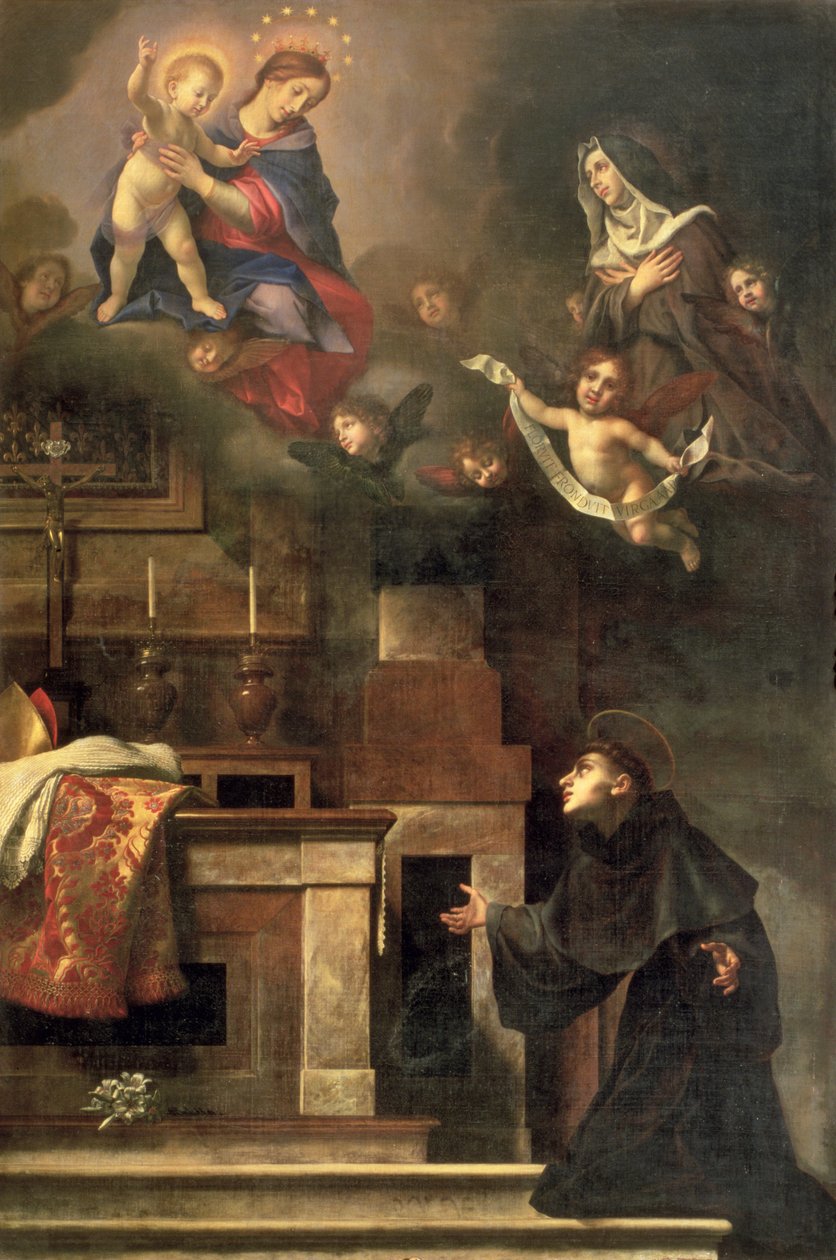A Szűz megjelenik Toulouse-i Szent Lajosnak alkotó: Carlo Dolci