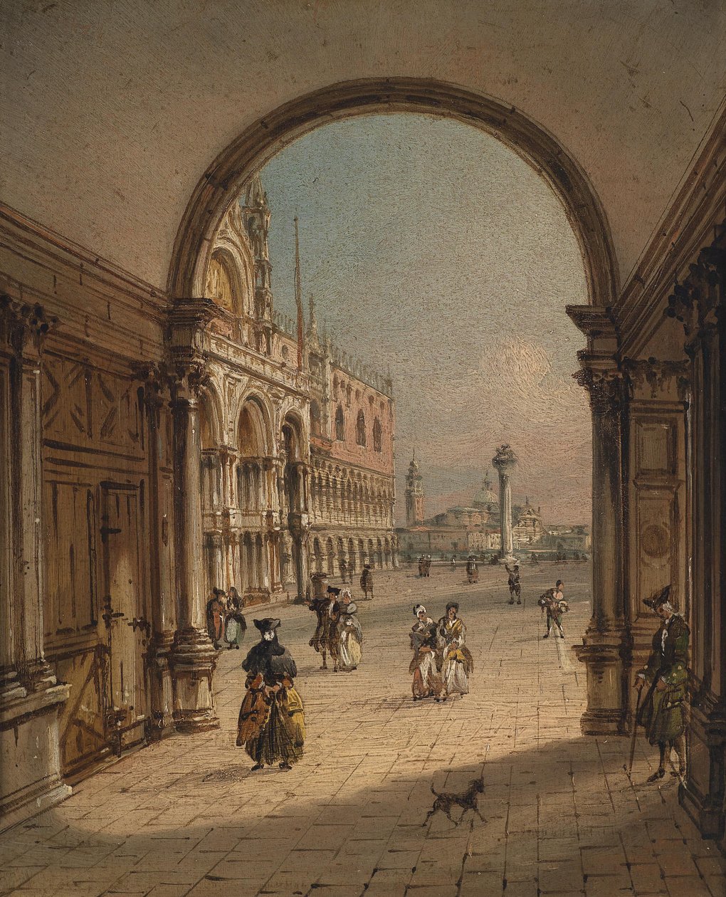 Velence, kilátás a Piazzetta San Marco -ra alkotó: Carlo Grubacs