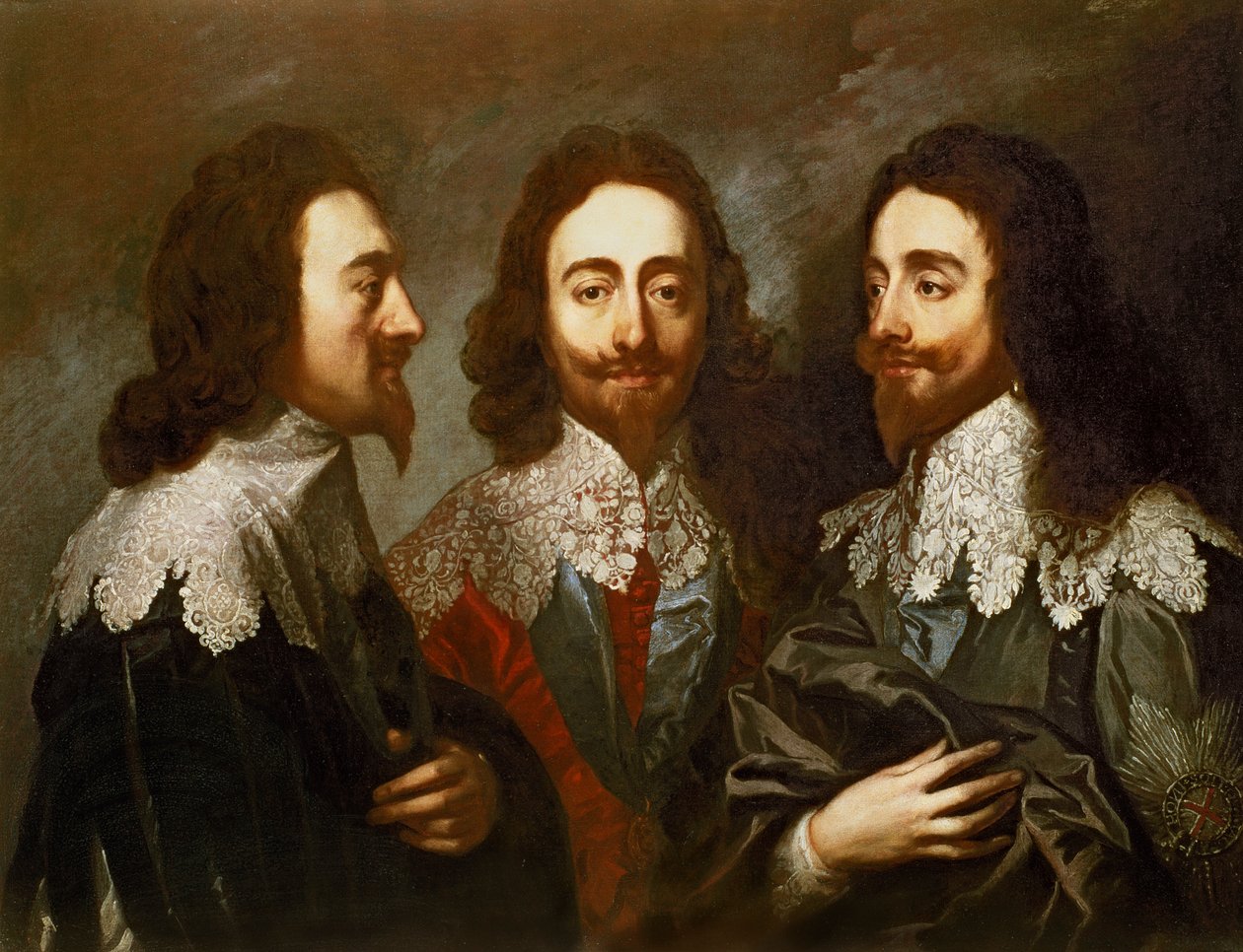 I. Károly három pózban (1600-49) Van Dyck után festve alkotó: Carlo Maratta or Maratti