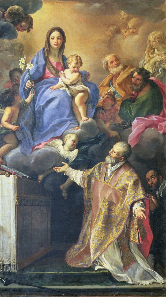 Neri Szent Fülöpnek megjelenő Szűz Mária alkotó: Carlo Maratta or Maratti