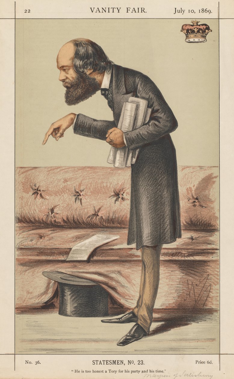 Vanity Fair: Statesman, No. 23 "Túl őszinte tory a pártjához és az idejéhez képest" alkotó: Carlo (Ape) Pellegrini