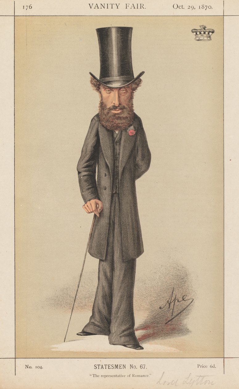 Vanity Fair: Statemen No. 67 "A romantika képviselője" alkotó: Carlo (Ape) Pellegrini