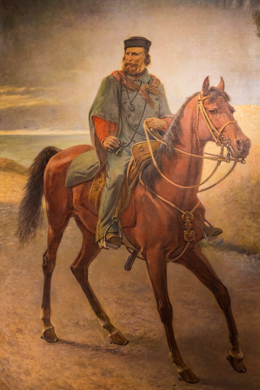Giuseppe Garibaldi lóháton alkotó: Carlo (after) Ademollo
