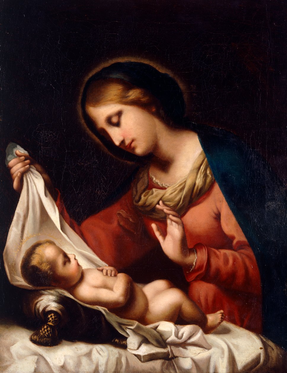 Madonna és gyermek (olaj, vászon) alkotó: Carlo (after) Dolci