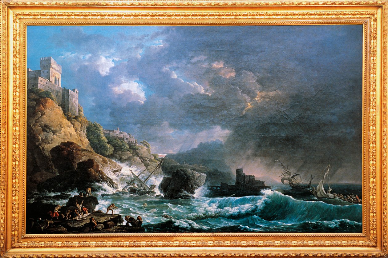 Hajótörés a Rocky Inletben, Carlo Bonavia (aktív 1755-1788), Olaszország alkotó: Carlo Bonaria or Bonavia
