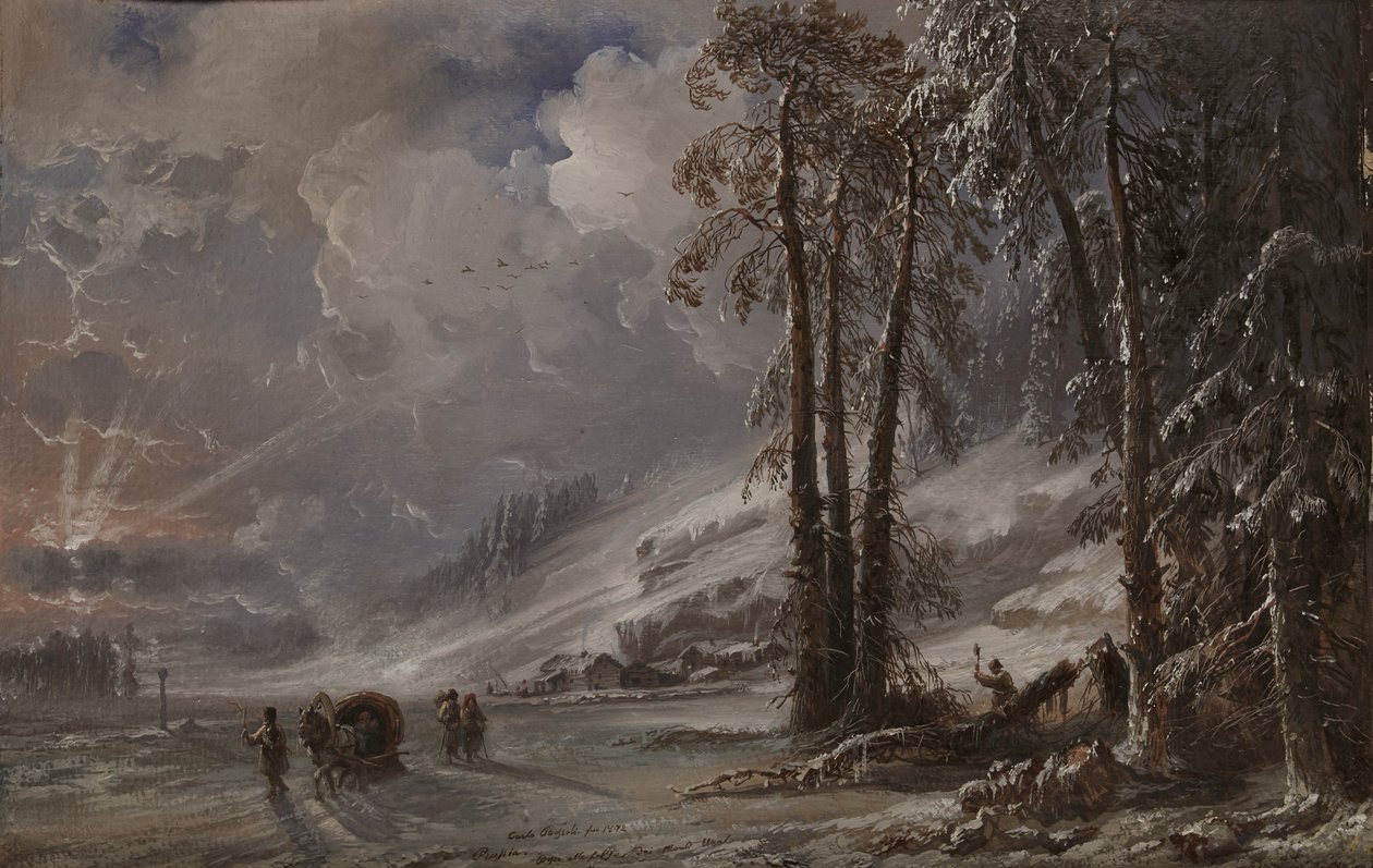 Erdő az Urál-hegység lábánál, 1872. alkotó: Carlo Bossoli