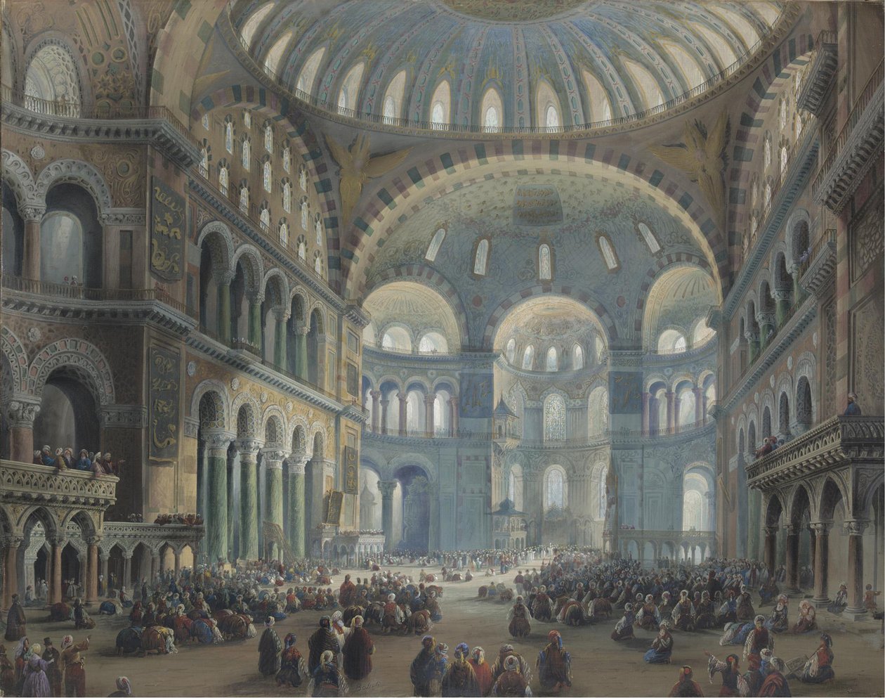 A konstantinápolyi Hagia Sophia belseje alkotó: Carlo Bossoli