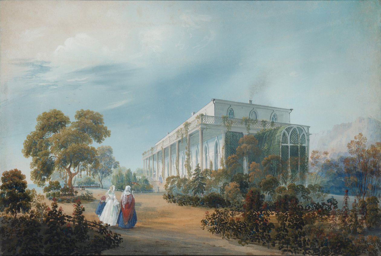 Naryshkins birtok Miskhorban, 1842 alkotó: Carlo Bossoli