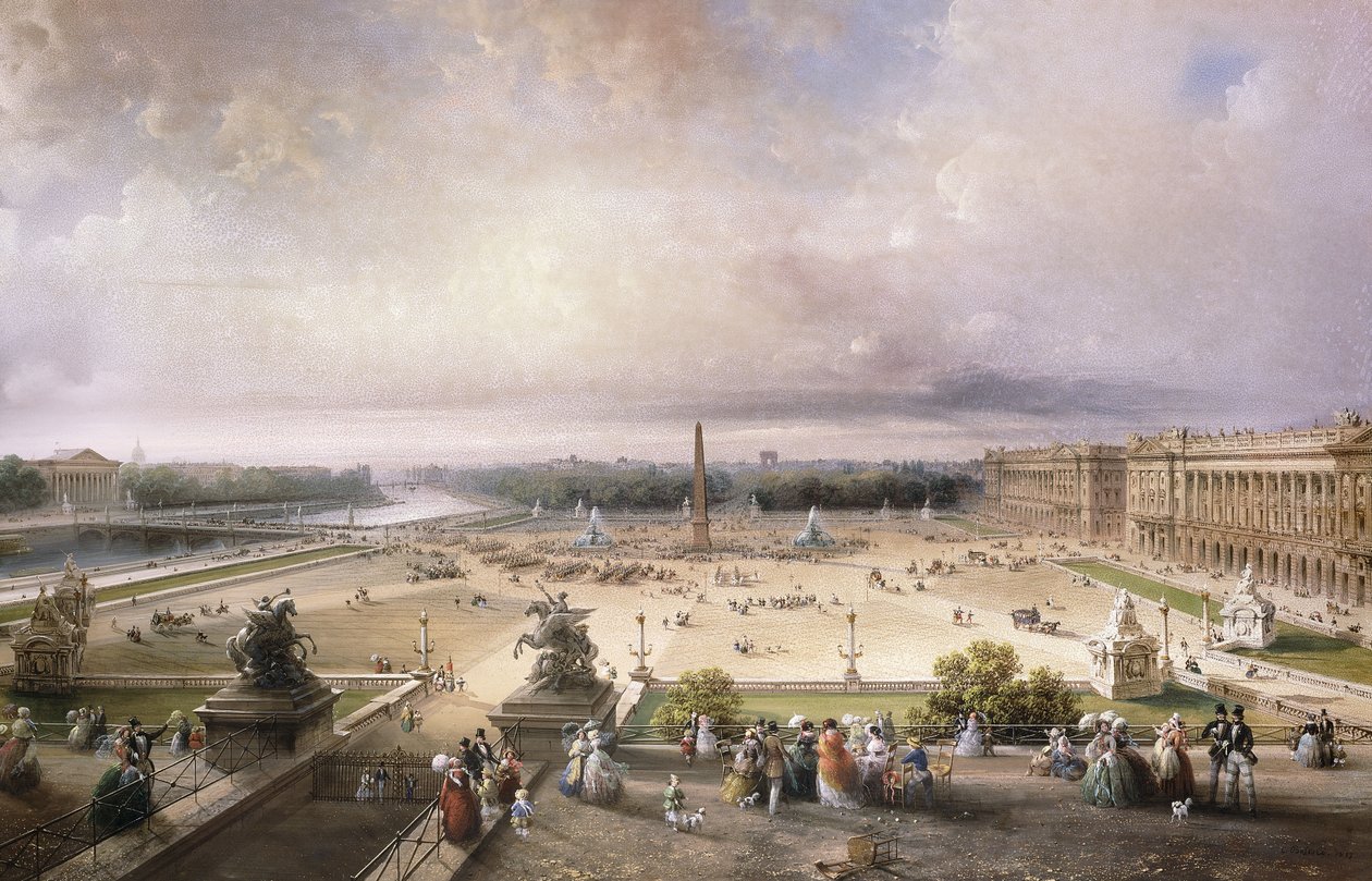 Place de la Concorde, Párizs, 1853 alkotó: Carlo Bossoli