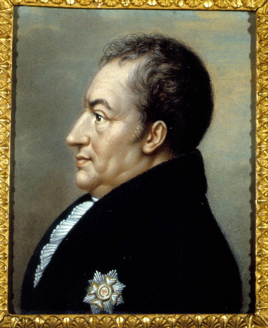 Johann Wolfgang Von Goethe (1749-1832) portréja, Carlo Bruni. SD. 19. század. Villa Vigoni. Tó gyere. Olaszország alkotó: Carlo Bruni