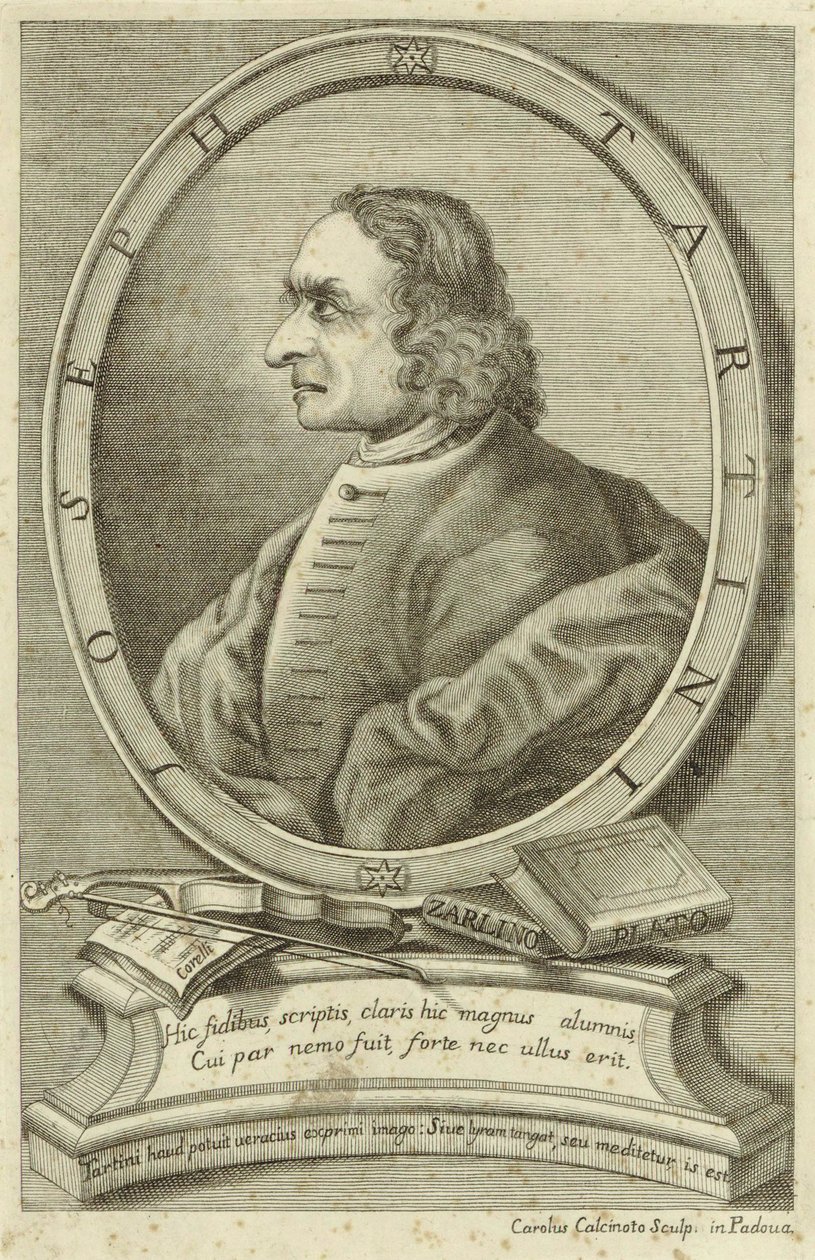 Az ábrázolt személy:  Giuseppe Tartini alkotó: Carlo Calcinotto