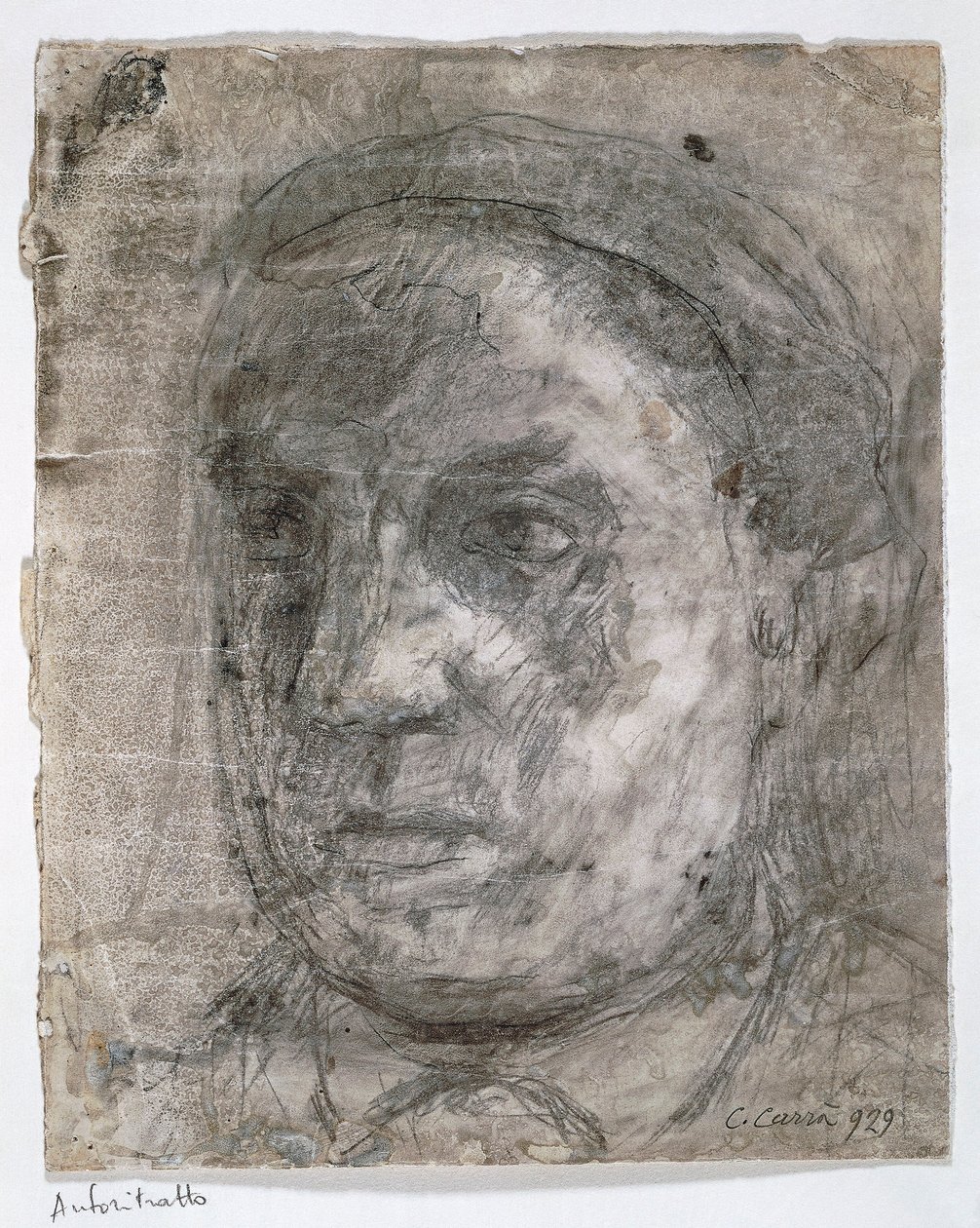 Olaszország, Carlo Carra önarcképe (rajz) alkotó: Carlo Carra