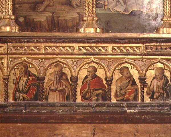 Öt apostol, a San Martino poliptichon predellájából (tempera a táblán) (lásd: 76669) alkotó: Carlo Crivelli