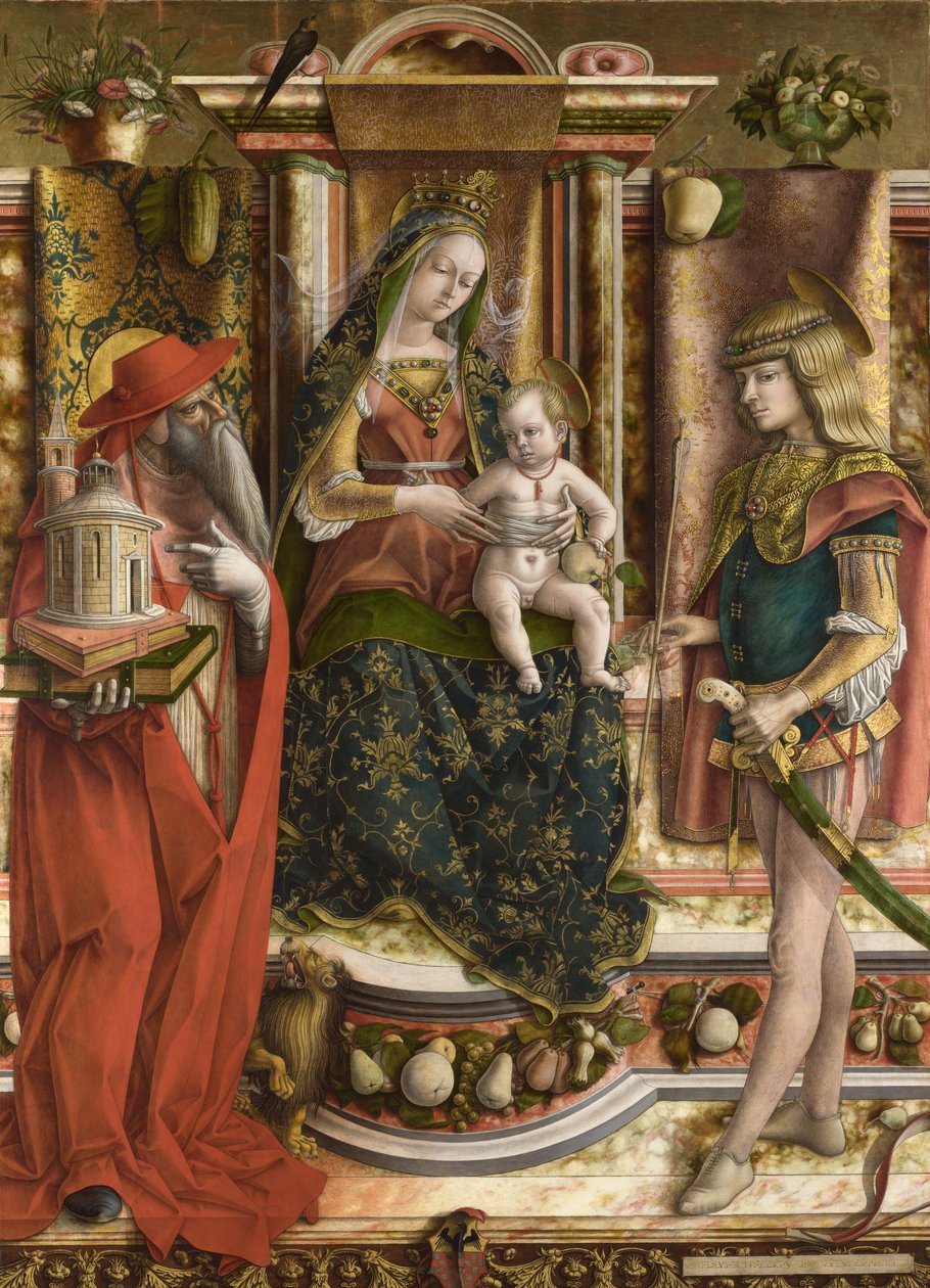 La Madonna della Rondine, 1490 után (olaj és tojás tempera fán) alkotó: Carlo Crivelli