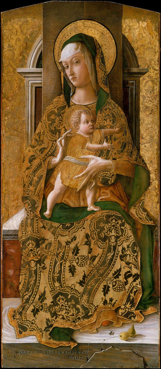 Madonna és gyermeke trónon, 1472. alkotó: Carlo Crivelli