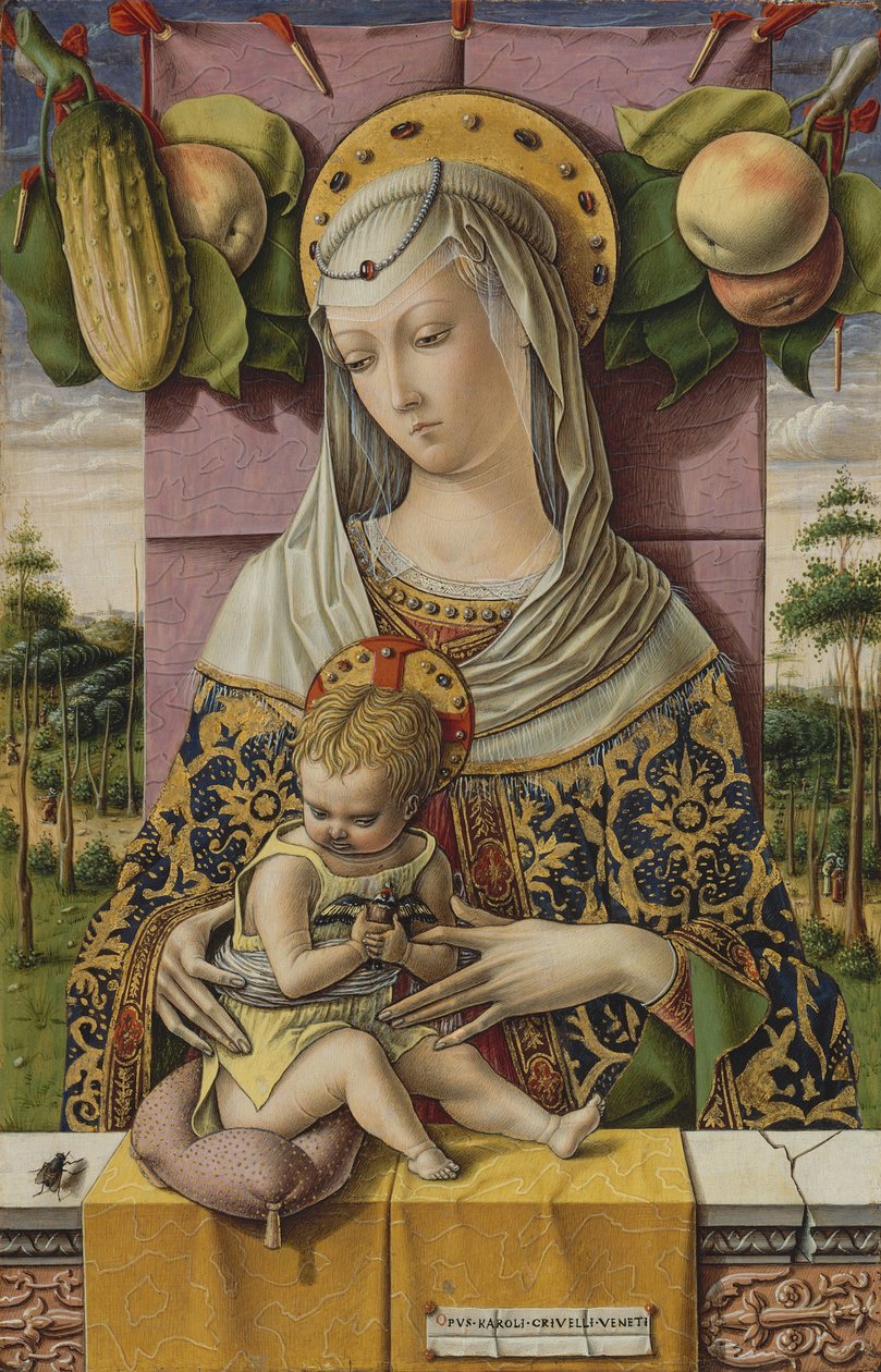 Madonna és gyermek, 1480 körül (tempera és arany a fán) alkotó: Carlo Crivelli