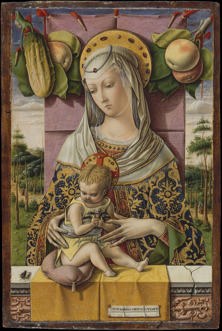 Madonna és gyermeke, kb. 1480. alkotó: Carlo Crivelli
