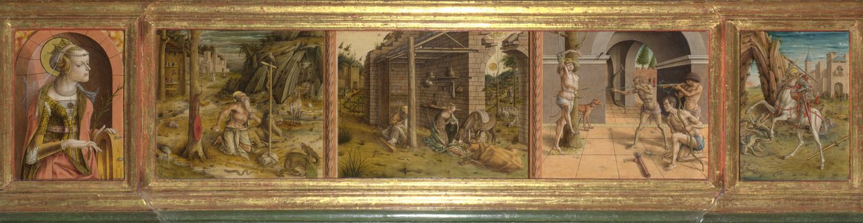 La Madonna della Rondine Predella A fecske Madonnája, 1490 után alkotó: Carlo Crivelli