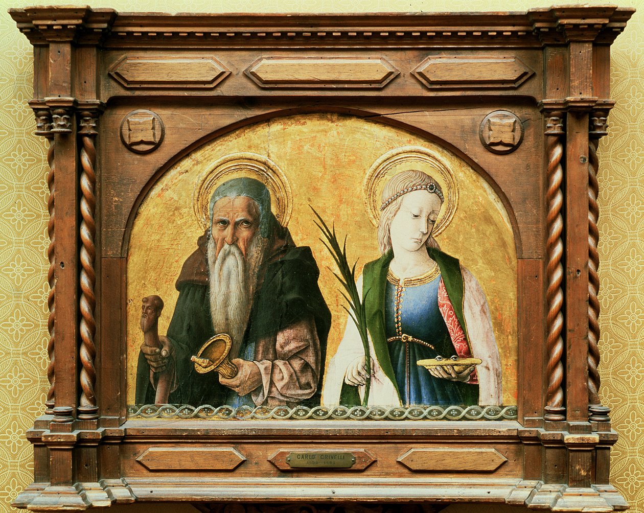 Remete Szent Antal és Szent Lúcia, 1470 körül (tempera a fedélzeten) alkotó: Carlo Crivelli