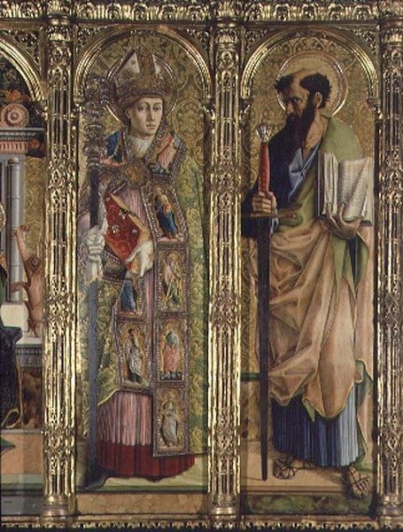 Szent Emidius és Szent Pál, részlet a Sant