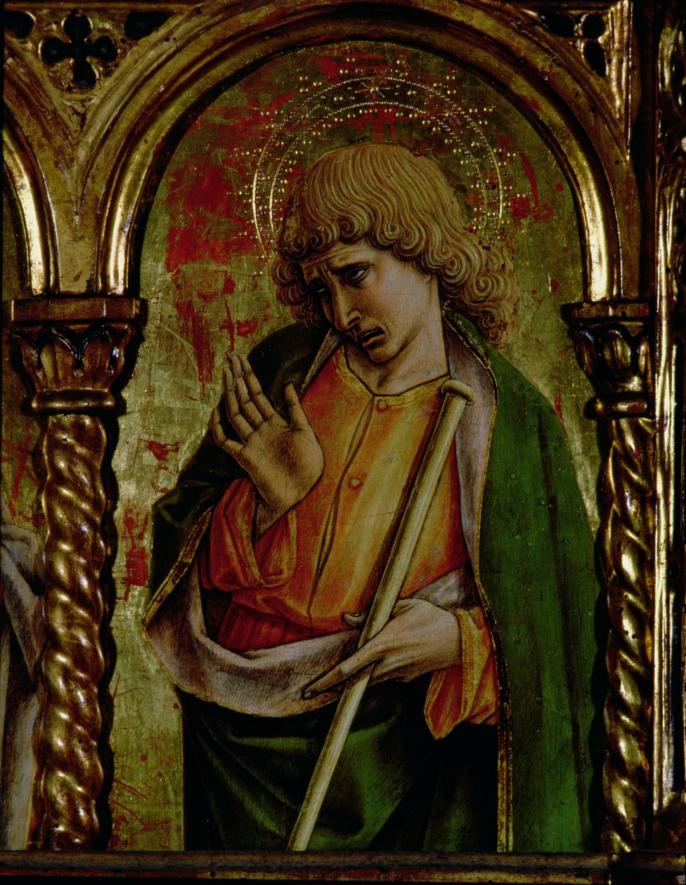 Kisebb Szent Jakab, részlet a SantEmidio poliptichonból, 1473-as tempera a 76636-os panelrészleten alkotó: Carlo Crivelli