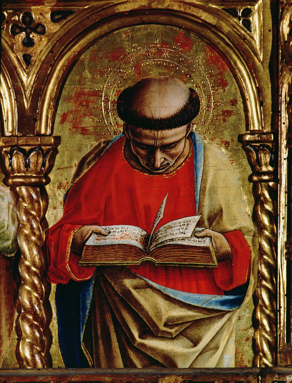 Szent Máté, részlet a SantEmidio poliptichonból, 1473 tempera a 76636 tábla részletén alkotó: Carlo Crivelli