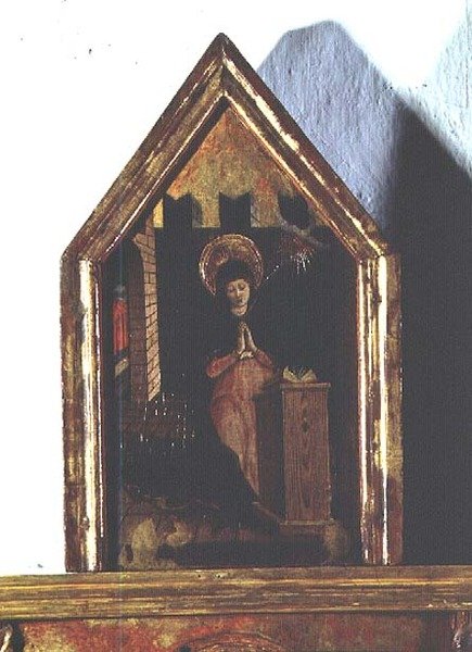 Az Angyali üdvözlet, a San Silvestro poliptichon részlete alkotó: Carlo Crivelli