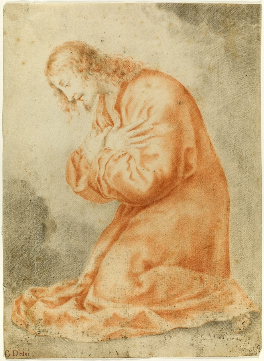 Krisztus térdelve alkotó: Carlo Dolci
