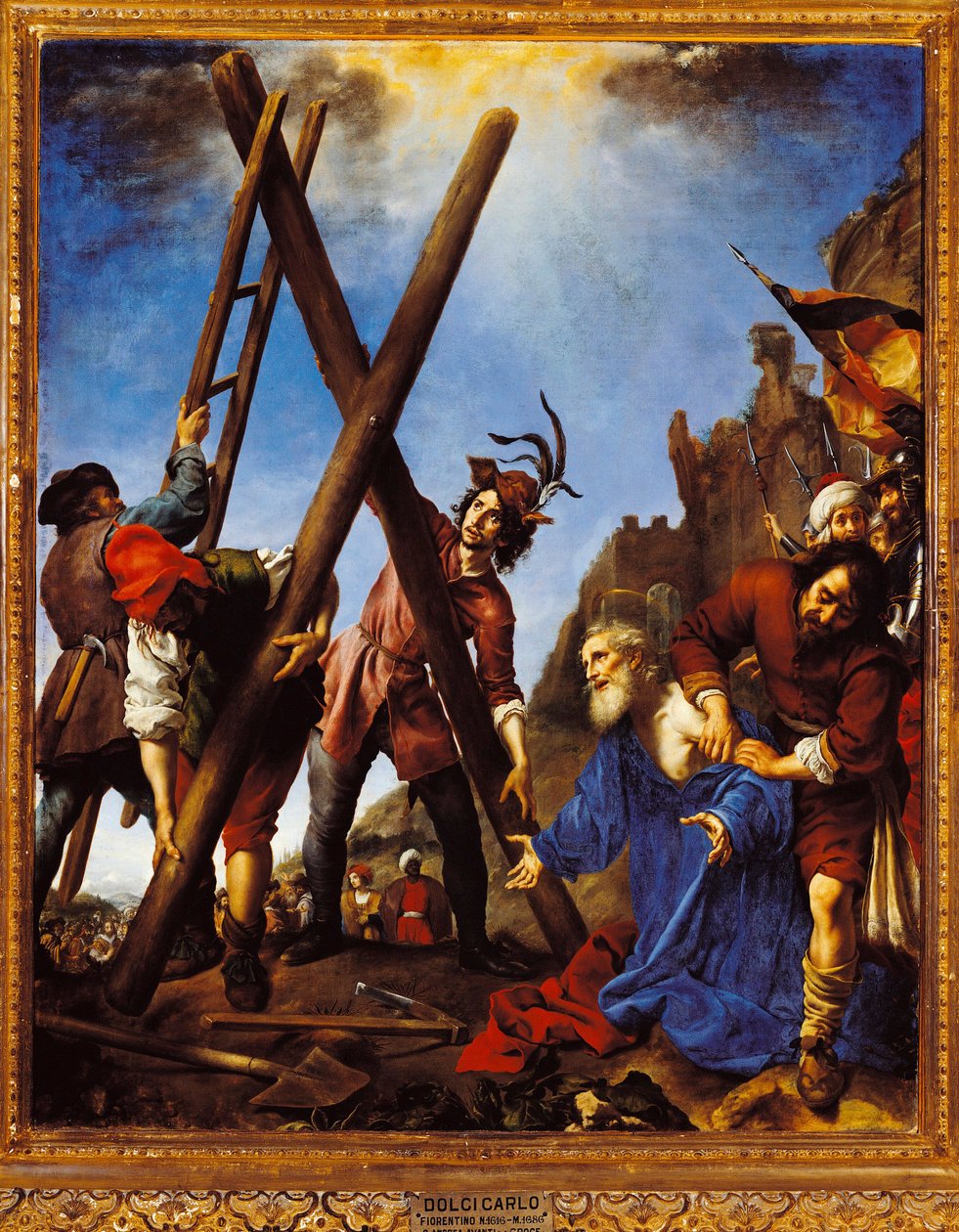 Szent András a kereszt előtt Carlo Dolci festménye (1616-1686) 17. századi Firenze, Palazzo Pitti Galleria Palatina alkotó: Carlo Dolci