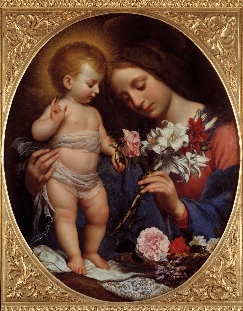 Carlo Dolci (1616-1686) Szűz liliom festménye 1642 V. 0,79x0,65 m Montpellier, Musee Fabre alkotó: Carlo Dolci