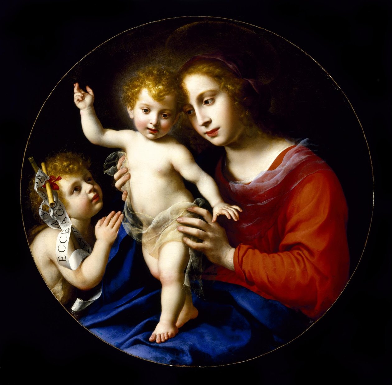 Szűzanya és gyermeke a csecsemő Keresztelő Szent Jánossal alkotó: Carlo Dolci
