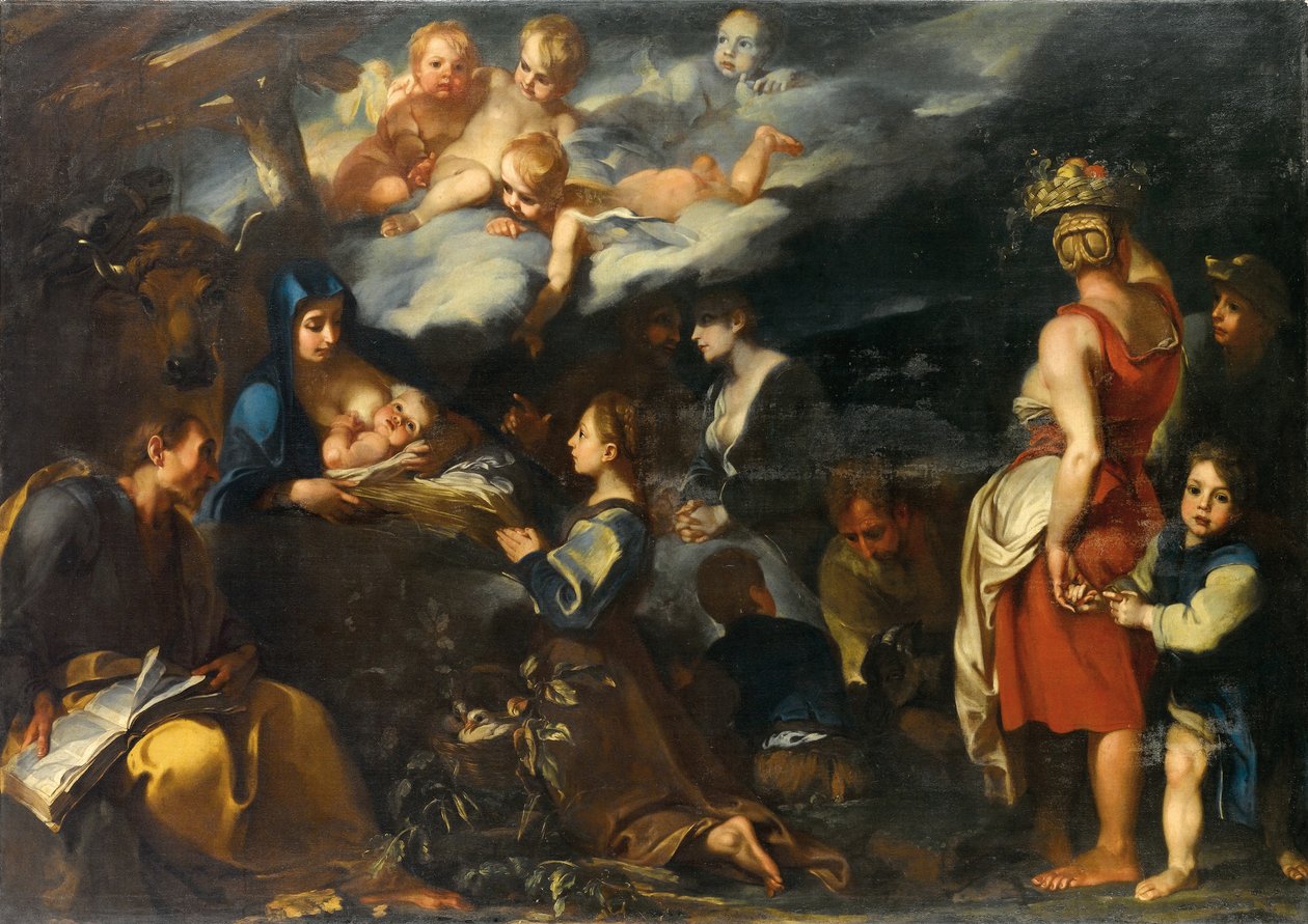 Gyermekimádás Szent Lukácskal, 1700 körül alkotó: Carlo Donelli
