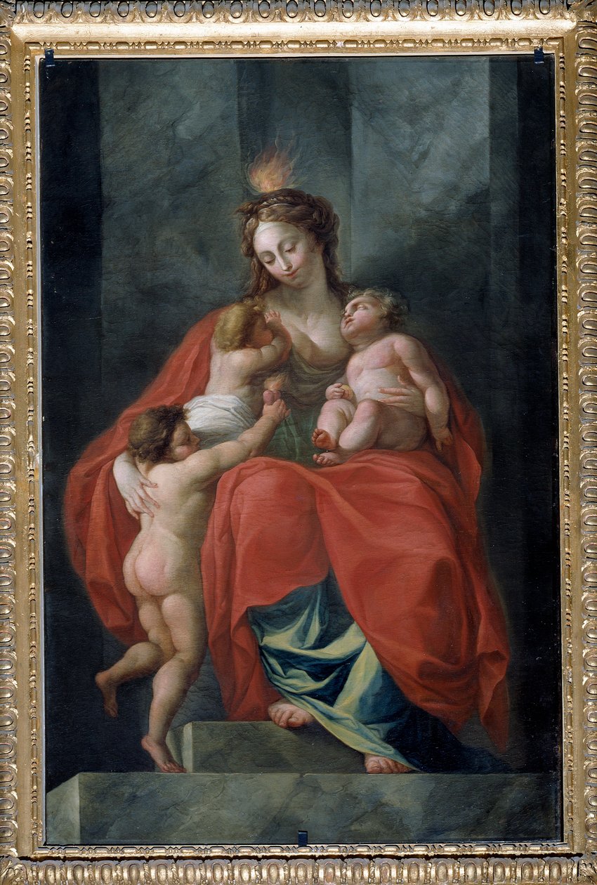 A köztársaság tizenhárom értékének allegóriája: a jótékonyság (Festészet, 1783 után) alkotó: Carlo Giuseppe Ratti