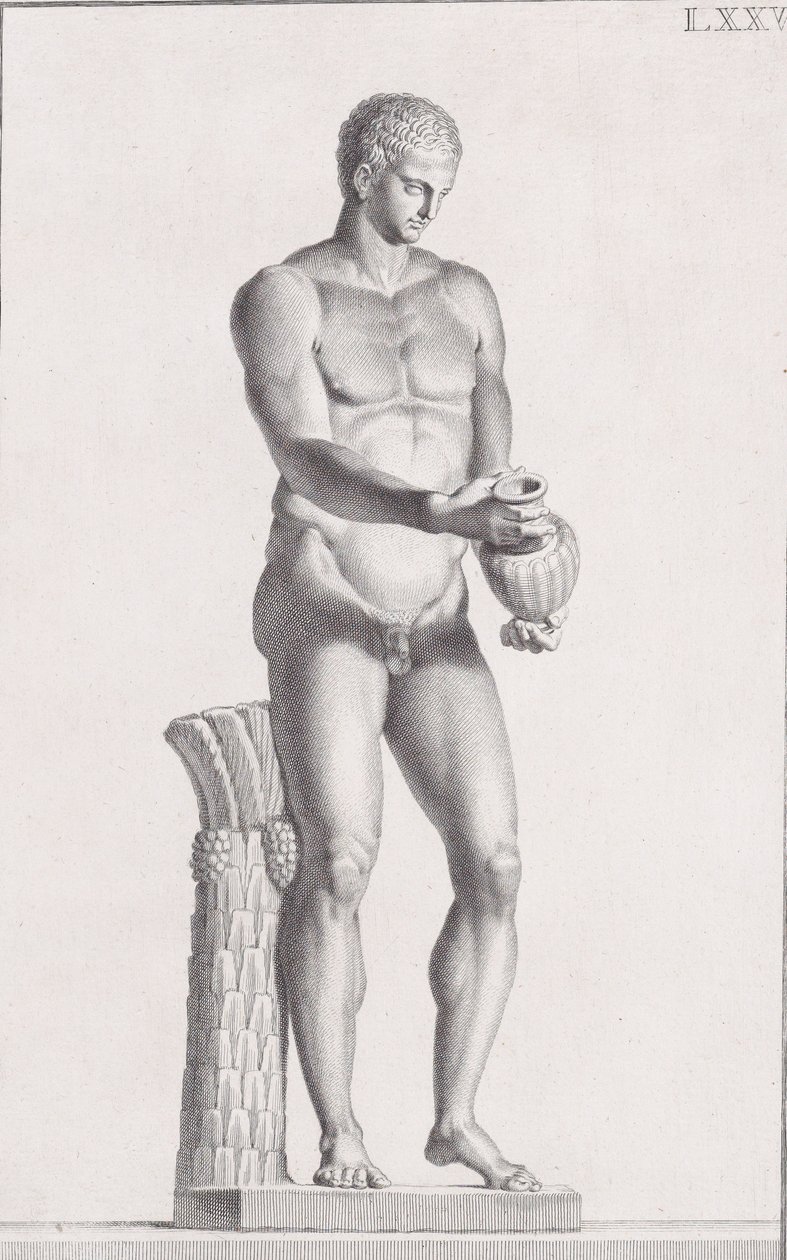 Férfi sportoló szobra, 1734 alkotó: Carlo Gregori