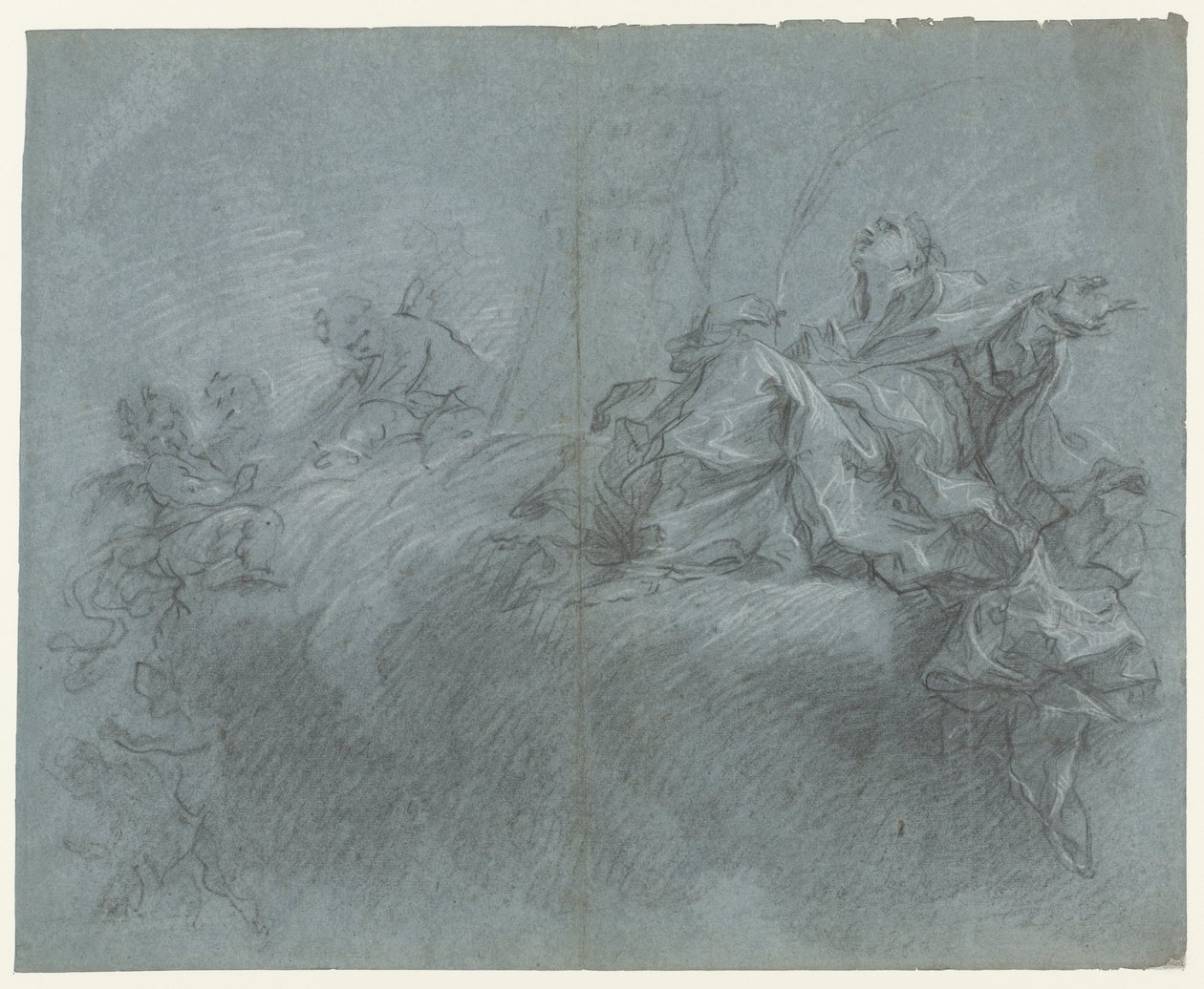 Madonna angyalokkal a felhőkben alkotó: Carlo Innocenzo Carlone (possibly)