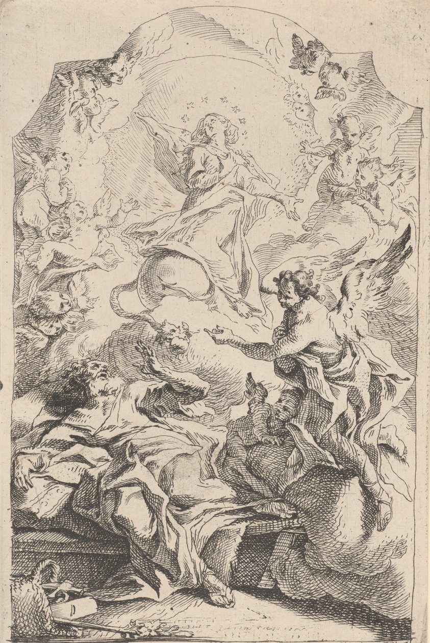 Angyali üdvözlet Szent Józsefnek, 1725-75. alkotó: Carlo Innocenzo Carloni