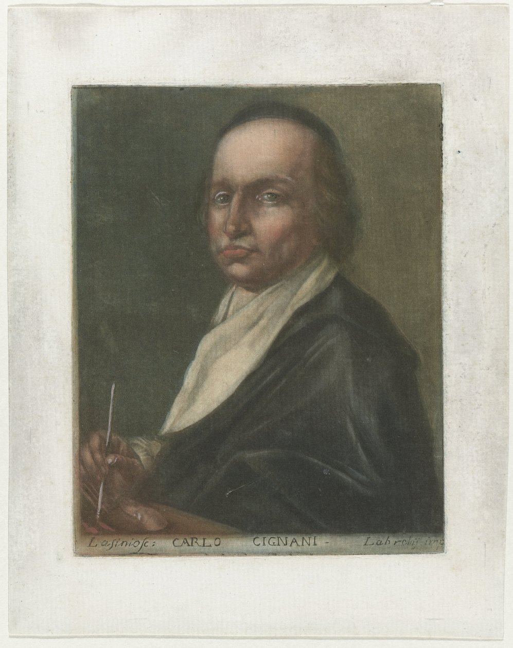Carlo Cignani portréművész Kunstenaarsportretten a firenzei Uffizi Galériában (sorozat címe) Meglévő festők portréi a Firenzei Királyi Galériában (sorozat címe) alkotó: Carlo Lasinio