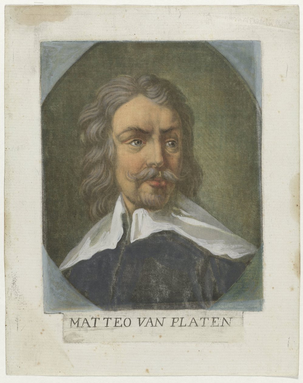 Matthew von Platen művészi portréja Kunstenaars Zelfportret En in de Galleria degli Uffizi te Firenze (sorozat címe) A Real Galleria di Firenze önarcképei (sorozat címe) alkotó: Carlo Lasinio