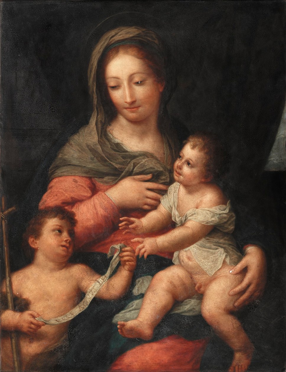 Madonna és gyermeke a fiatal Keresztelő Szent Jánossal alkotó: Carlo Maratta