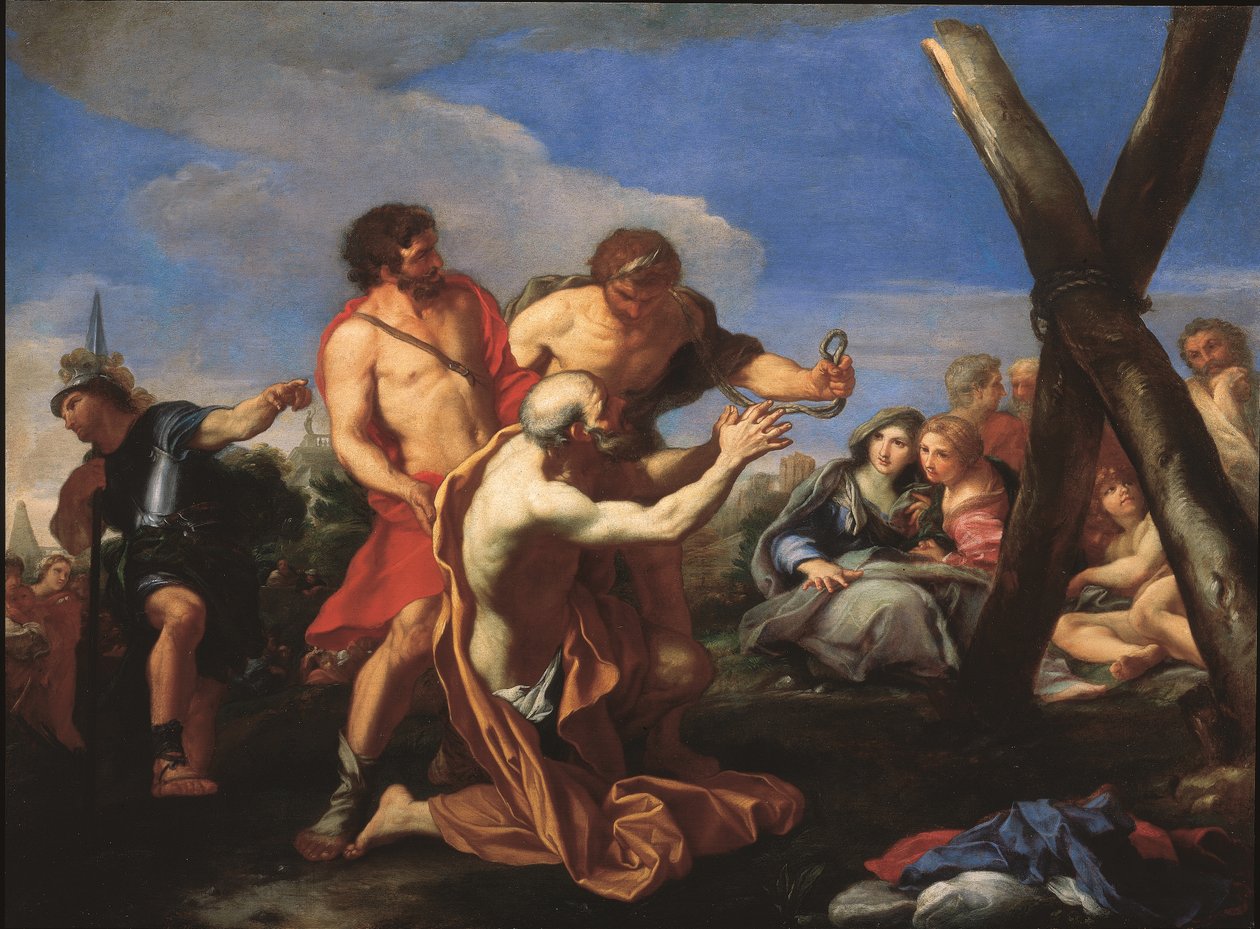 Szent András a mártírhalál keresztjéhez vezetve (olaj, vászon) alkotó: Carlo Maratta