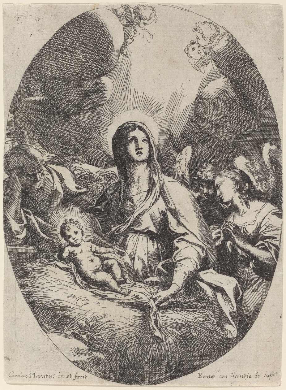 A Szent Család angyalokkal alkotó: Carlo Maratta