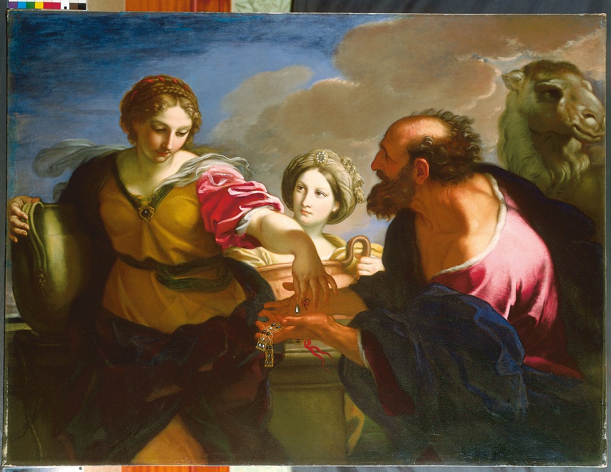 Rebecca és Eliezer a kútnál (olaj, vászon) alkotó: Carlo Maratta or Maratti