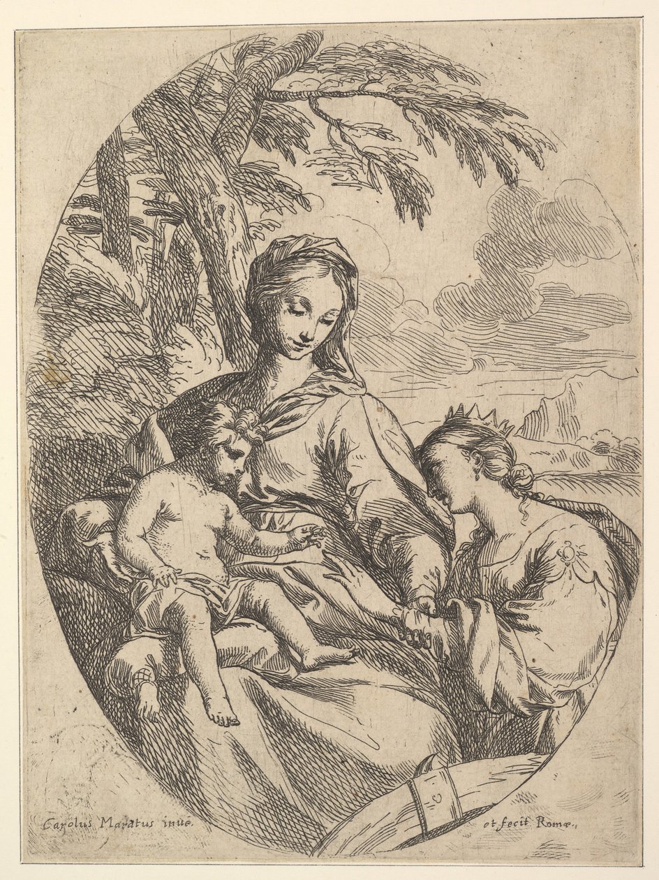Szent Katalin házassága. alkotó: Carlo Maratta or Maratti
