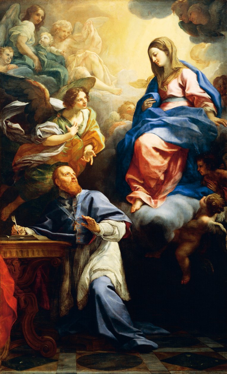 Szűz gyermekkel megjelenik Sales-i Szent Ferencnek alkotó: Carlo Maratta or Maratti