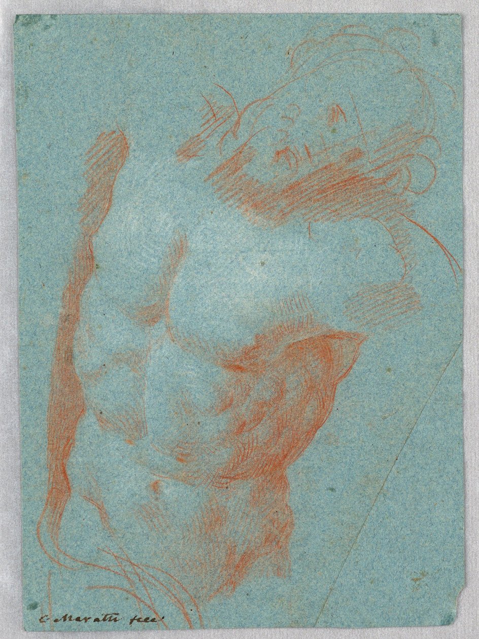 Rajz, A halott Krisztus torzója, 1650-1700 alkotó: Carlo Maratti
