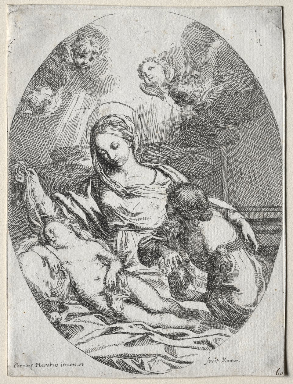 Madonna és gyermeke a Magdolnával alkotó: Carlo Maratti