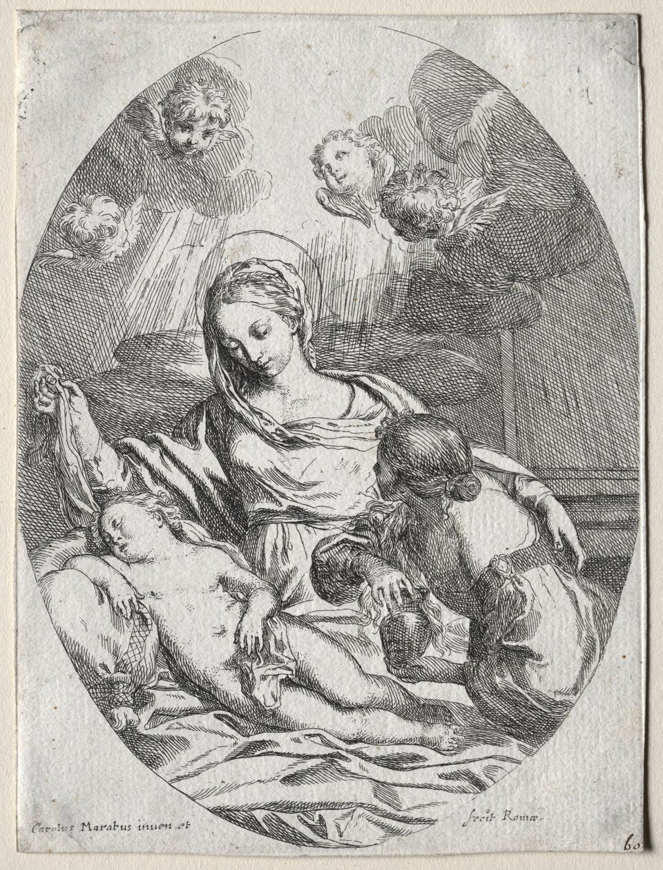 Madonna és gyermeke a Magdalénával. alkotó: Carlo Maratta or Maratti