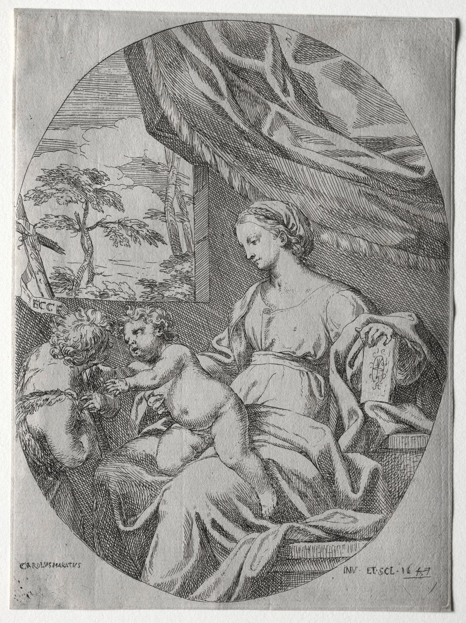 Szűz és gyermek a csecsemő Szent Jánossal, 1647. alkotó: Carlo Maratta or Maratti